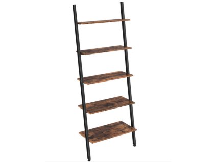 5-ti stupňová žebříková police 64x34x186 cm rustikální hnědá